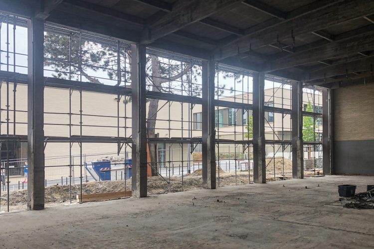 Fertigstellung Abbrucharbeiten Fassade Süd