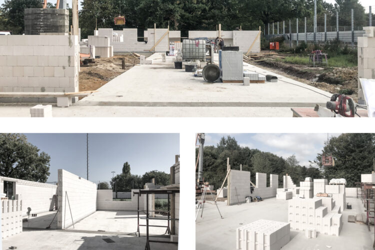 Mauerarbeiten der tragenden Außen- und Innenwände